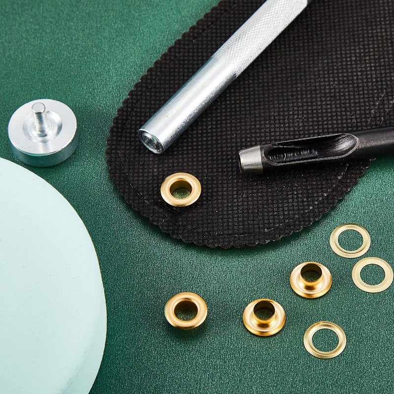 Pangda 100 Sets Grommet Eyelets Tool Kit, Grommet Setting Tool and Eyelets with Setting Tools and Storage Box for Fabric, Tarps, Curtains - Image 5